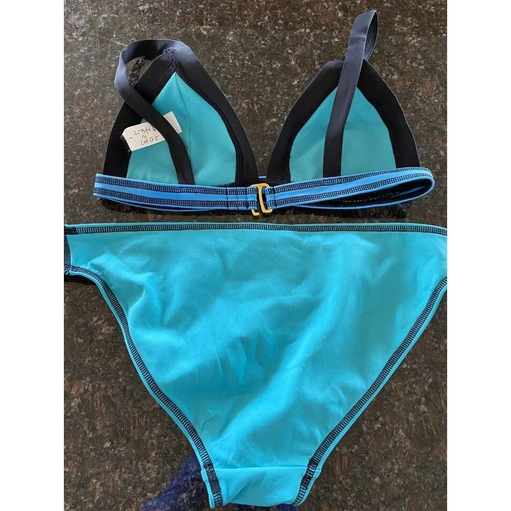 Bikini Swimsuit Bathing Suit Womens‎ Colorblock Blue Black